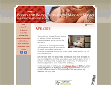 Tablet Screenshot of bodiesandbacks.com